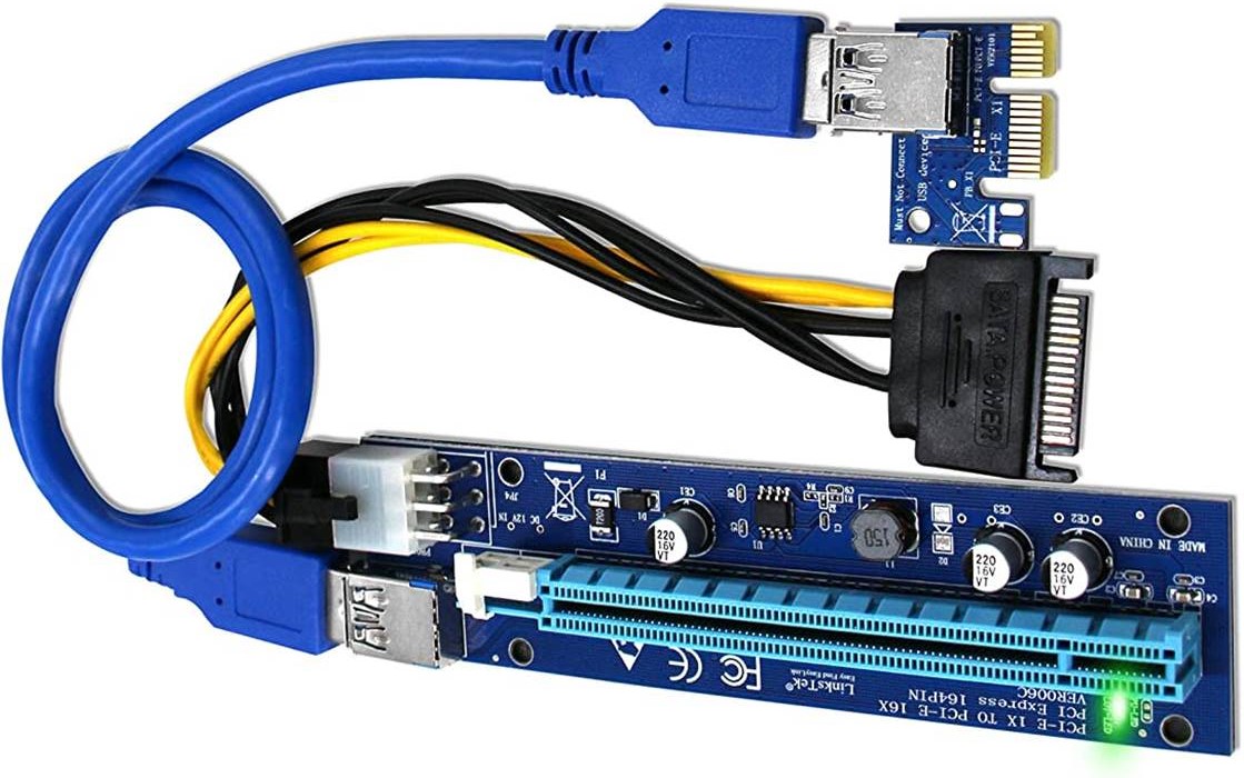LinksTek PCIE Risers, PCI Express Riser VER006C (6 Pack)